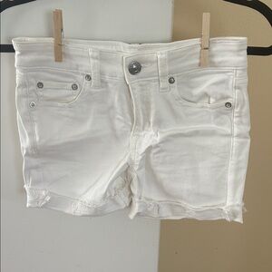 American Eagle Outfitters Midi White Jean Shorts